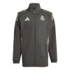 Real Madrid geacă de bărbați cu glugă Allweather grey - M, Adidas