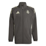 Real Madrid geacă de bărbați cu glugă Allweather grey - M, Adidas