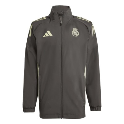 Real Madrid geacă de bărbați cu glugă Allweather grey - M foto