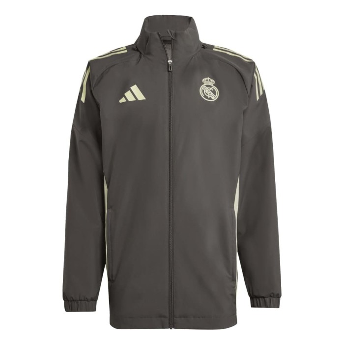 Real Madrid geacă de bărbați cu glugă Allweather grey - M