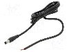 Cablu alimentare DC, DC 5,5/2,5 mufa, negru, 1,5m, POS - POSDC-Y-P25S-1.5