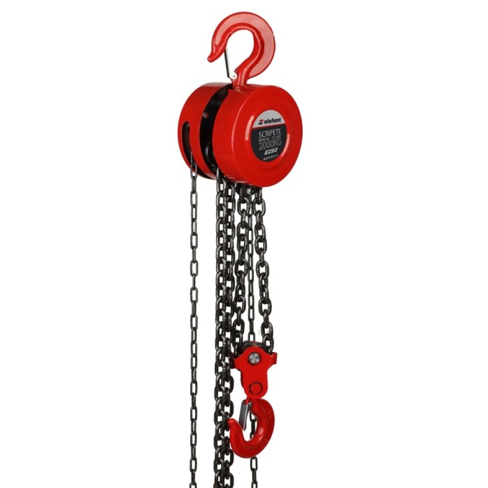 Macara manuala 2000 kg cu lant 3 m ELEFANT ESZ-2 Innovative ReliableTools