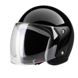 Cumpara ieftin Casca moto/scuter FIXATO, cu vizor, marime universala 55-60cm, Negru Lucios