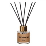 Odorizant Cameră, Sandalwood, Sticlă cu Bețișoare Difuzor, Capacitate 50ml, Oem