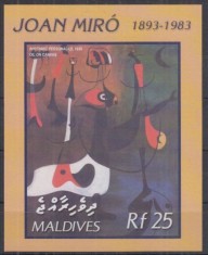 MALDIVES 2003 ARTA PICTURA JOAN MIRO foto