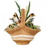 Aranjament cos mare din ceramica cu flori Zilan EXT10163
