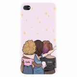 Husa silicon pentru Apple Iphone 4 / 4S, Girls Support Girls