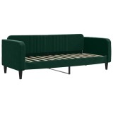 Cumpara ieftin Cadru de pat, verde inchis, 80x200 cm, catifea
