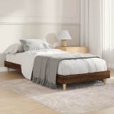 VidaXL Cadru pat fără saltea, stejar maro 75x190 cm lemn prelucrat