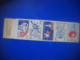 HOPCT TIMBRE SUEDIA MNH 942 PREMIUL NOBEL -BLOC CARNET-5 VALORI 1984-NESTAMPILAT