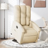 VidaXL Fotoliu electric rabatabil cu ridicare, crem, textil 3204125