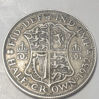 Anglia 1 Half Crown 1932 argint Georg V foto