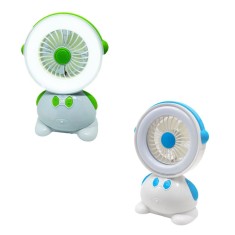 Mini ventilator 2in1 HB9906, lampa, 2 culori, silentios foto