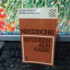 Friedrich Nietzsche Studien ausgabe vol. 1, Fischer, Frankfurt am Main 1968, 101