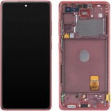 Cumpara ieftin Display cu Touchscreen Samsung Galaxy S20 FE 5G G781, cu Rama, Rosu, Service Pack GH82-24214E