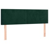 Cumpara ieftin Tablii de pat, verde inchis, 144x5x78/88 cm, catifea