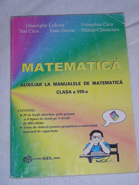 myh 35s - Lobont - Cicu - Manual matematica - Auxiliar - clasa 8 - ed 2001