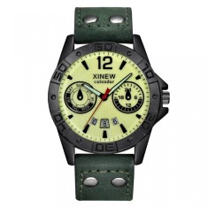 Ceas barbatesc Xinew green calendar