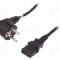 Cablu alimentare AC, 1.4m, 3 fire, culoare negru, CEE 7/7 (E/F) &amp;#351;tecar in unghi, IEC C13 mama, QOLTEC - 50549