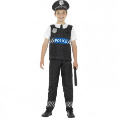 Costum Politist copii, Negru, 7-9 ani foto