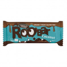 Baton cu Cocos Invelit in Ciocolata Fara Gluten Bio 30 grame Roobar
