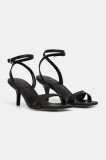 Answear Lab sandale de piele culoarea negru