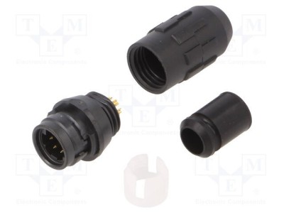 Conector circular HR30 push-pull HIROSE 2A aurit, mufă 6 pini foto