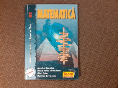 MATEMATICA MANUAL CLASA A X A M2 AURELIA GOMOLEA foto