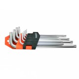 Set chei Torx scurte tip L, 9 piese, din otel Cr-V, Gadget