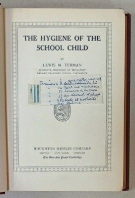 THE HYGIENE OF THE SCHOOL CHILD by LEWIS M. TERMAN , 1914 foto