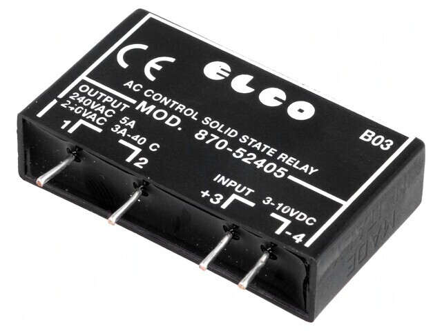 Releu Semiconductor SPST-NO 3-10VDC 5A 12-275VAC SSR