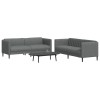 Gossi set de canapele, 2 piese, gri inchis, material textil