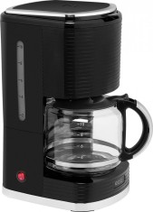 Cafetiera ECG KP 2150 Stripe, 980 W, 1.5 litri, preparare pana la 10 cesti de cafea odata, sistem drip-stop, negru foto
