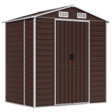 Cumpara ieftin Sopron de gradina, maro, 191x130x198 cm, otel galvanizat