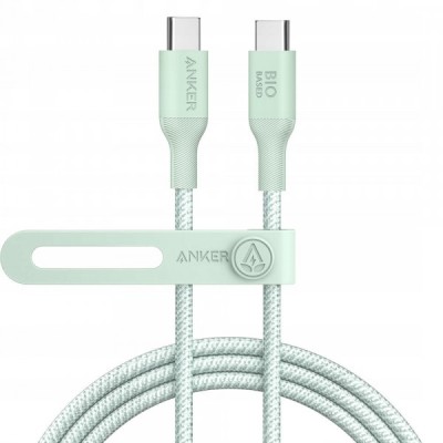 Cablu Date si Incarcare USB-C - USB-C Anker 544, 140W, 1.8m, Verde A80F6H61 foto