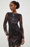 Answear Lab rochie culoarea negru, mini, dreaptă