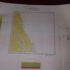 Plansa/harta geologica a republicii socialiste romania,STEFANESTI 1965,T.GRATUIT