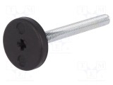 Picioruş rigid cu slot pentru şurubelniţă &icirc;n cruce ELESA GANTER