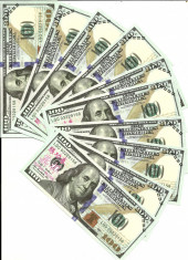 USA/SUA - Set 30 Bancnote 100 DOLLARS - Prop Money (Movie Money, Fake Money) foto