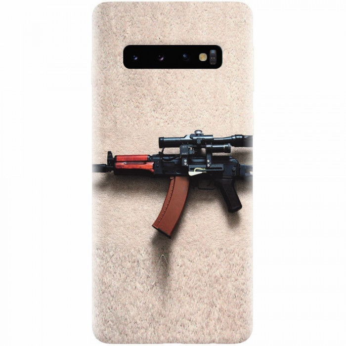 Husa silicon pentru Samsung Galaxy S10, AK Kalashnikov Gun Of Military