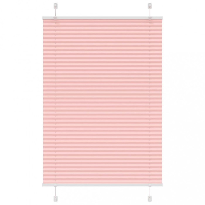 vidaXL Jaluzea plisată roz 100x100cm Lățime țesătură 99,4cm poliester
