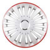 Set 4 Capace Falcon Gri Cu Rama Rosie R15