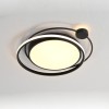 Plafoniera LED Moderna Aluminiu 3 Culori Telecomanda 37x46.5cm Lustra LED Negru Intensitate Reglabila Lumina Calda Neutra Rece