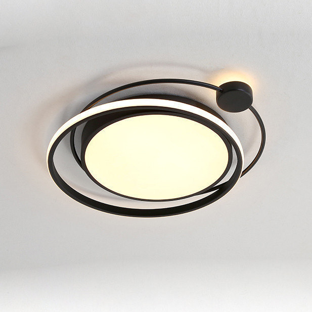 Plafoniera lustra LED, moderna, aluminiu, 3 culori, telecomanda 37X46.5 CM