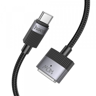 Cablu Incarcare USB-C - MagSafe 3 HOCO U141, 140W, 1.8m, Negru foto