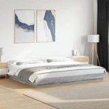Cumpara ieftin Cadru de pat, gri sonoma, 200x200 cm, lemn prelucrat