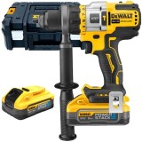 Dewalt DCD999H2T - Masina de gaurit si insurubat cu percutie cu 2 acumulatori Li-Ion 18 V 5 Ah 126 Nm motor fara perii led iluminare valiza speciala