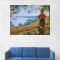 Tablou Canvas, Peisaj Fata Pe Lac - 40 x 50 cm