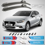 Cumpara ieftin Ștergătoare Mazda 3 BN Facelift Sedan 2016-2019 | Set Față Flat Premium &ndash; TeamCar&reg;