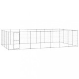 vidaXL Padoc pentru c&acirc;ini de exterior, 33,88 m&sup2;, oțel galvanizat 3082320